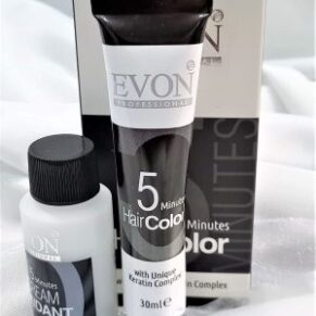 Evon 5min Hair color natural black with keratin and Aloe vera ( Natural Black 2.0 ) 20ml